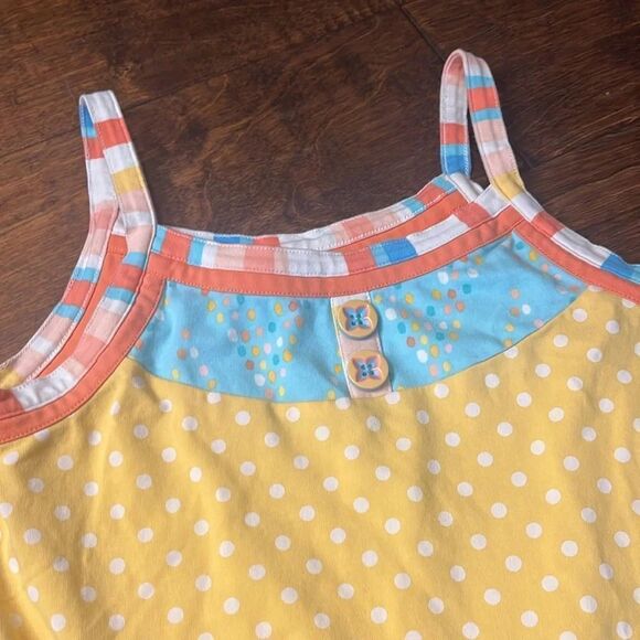 Matilda Jane Yellow Polka Dot Tiered Tank, size 8 - Picture 2 of 7